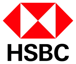 Logo de HSBC Bank, versión icono, sobre fondo transparente
