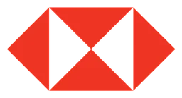 HSBC logo, horizontal version, on a transparent background