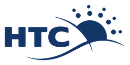HTC logo, horizontal version, on a transparent background