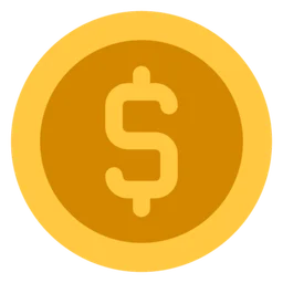 HTML Coin logo, icon version, on a transparent background