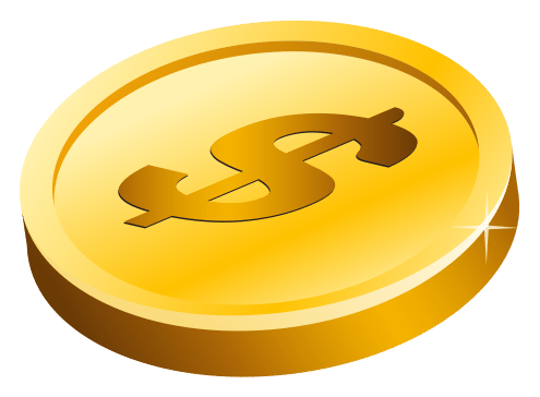 HTML Coin logo on a transparent background