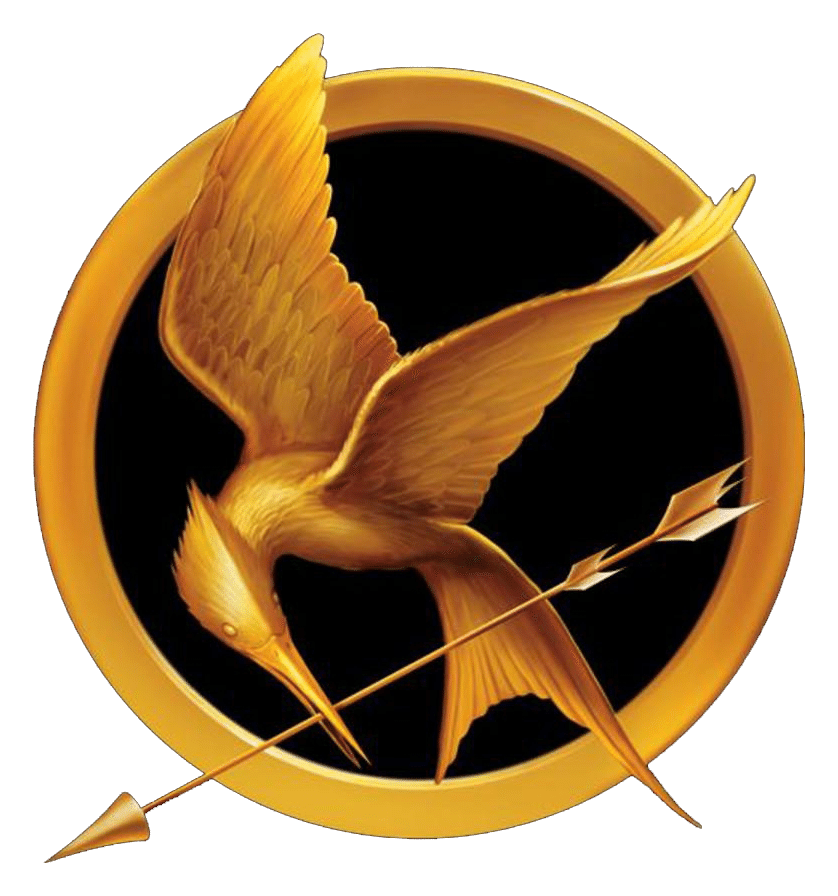 Hunger Games logo on a transparent background