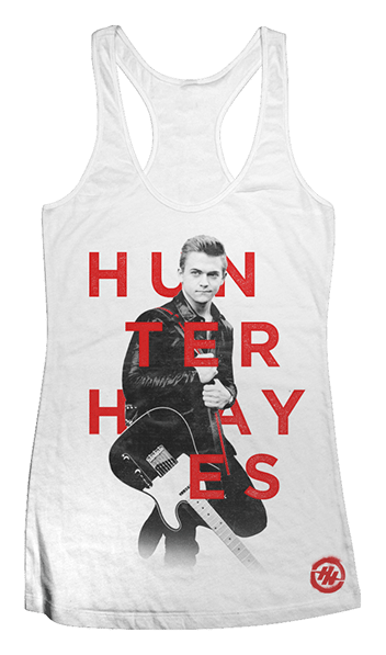 Hunter Hayes logo, white version, on a transparent background