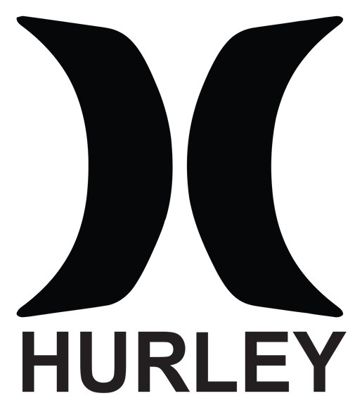Hurley logo, black icon version, on a transparent background