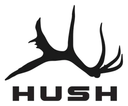 Hush logo, black icon version, on a transparent background