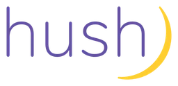 Hush logo, horizontal version, on a transparent background