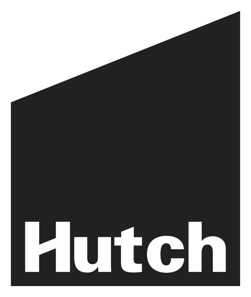 Hutch logo, black icon version, on a transparent background