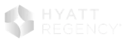 Hyatt Regency logo, white wordmark version, on a transparent background
