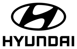 Hyundai logo, black version, on a transparent background