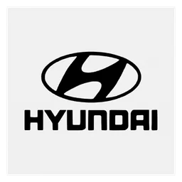 Hyundai logo, white icon version, on a transparent background