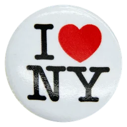 Logo I Love New York, version icône monochrome, sur fond transparent