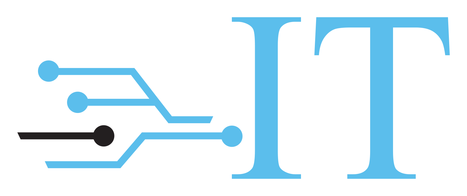 I T logo on a transparent background