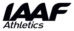 Iaaf logo, black wordmark version, on a transparent background