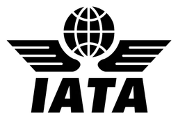Iata logo, black version, on a transparent background