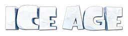 Ice Age logo, white wordmark version, on a transparent background