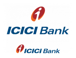 Icici Bank logo, horizontal version, on a transparent background