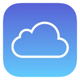 iCloud logo, icon version, on a transparent background