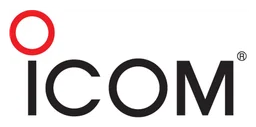 Icom logo, white version, on a transparent background