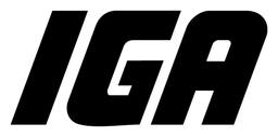Iga logo, black version, on a transparent background
