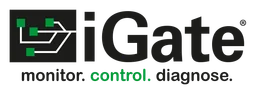 Igate logo, black wordmark version, on a transparent background