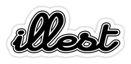 Illest logo, monochrome version, on a transparent background