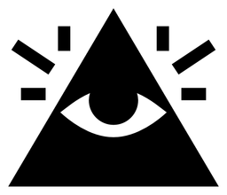 Illuminati logo, black icon version, on a transparent background