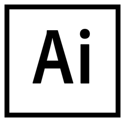 Illustrator logo, black icon version, on a transparent background