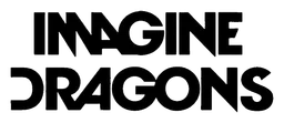 Imagine Dragons logo, black wordmark version, on a transparent background