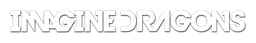 Imagine Dragons logo, white wordmark version, on a transparent background