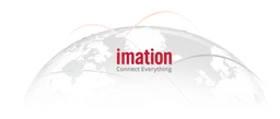 Imation logo, white wordmark version, on a transparent background