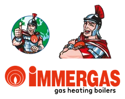 Immergas logo, horizontal version, on a transparent background