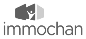 Immochan logo, monochrome wordmark version, on a transparent background