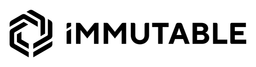 Immutable X logo, black wordmark version, on a transparent background