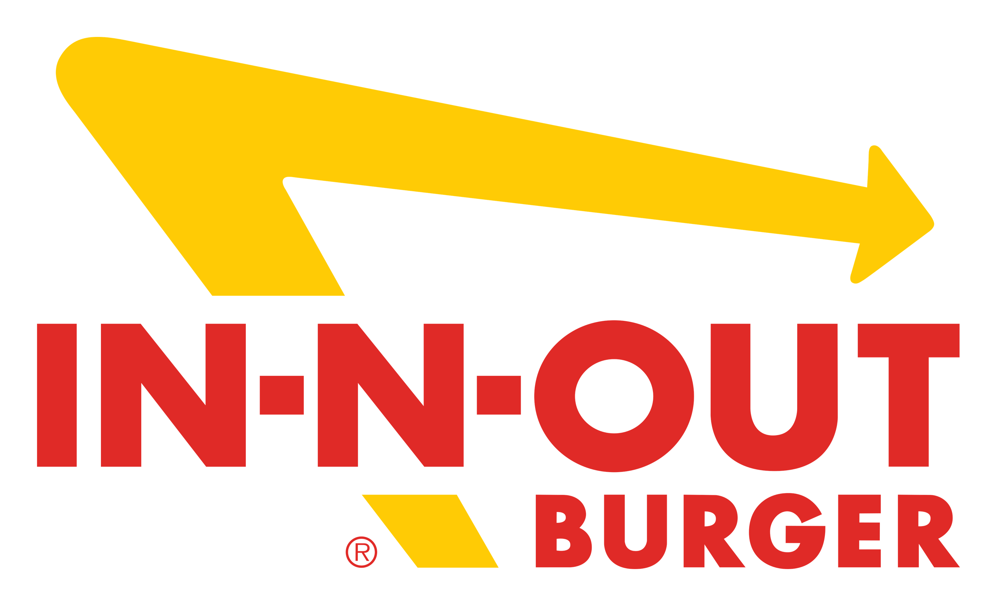 In N Out Burger logo on a transparent background