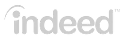 Indeed logo, white wordmark version, on a transparent background