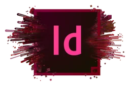 Indesign CC logo, horizontal version, on a transparent background