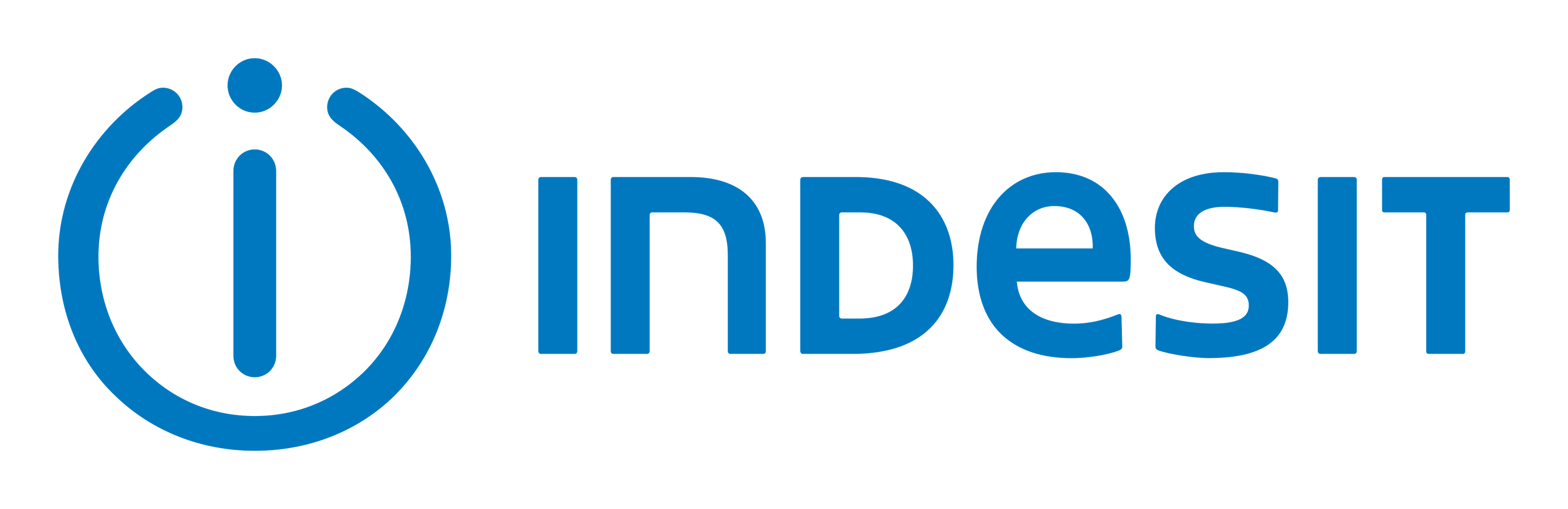 Indesit logo on a transparent background