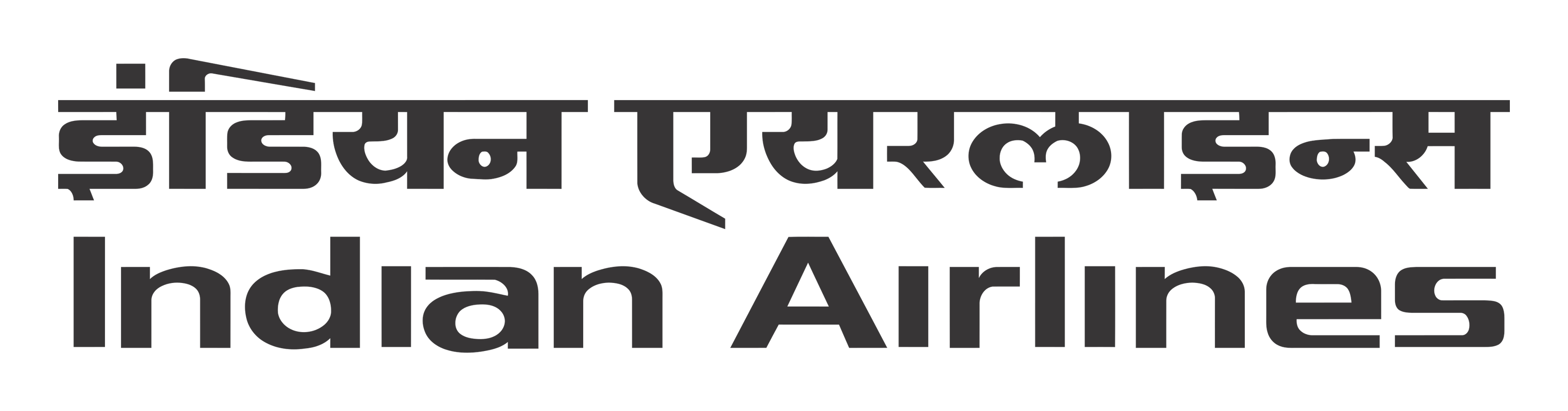 Indian Airlines logo on a transparent background