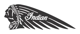 Indian logo, monochrome wordmark version, on a transparent background
