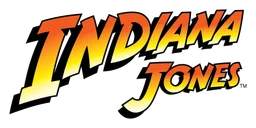 Logo de Indiana Jones, versión horizontal, sobre fondo transparente