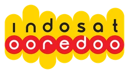 Logo de Indosat, versión horizontal, sobre fondo transparente
