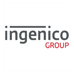 Ingenico logo, white icon version, on a transparent background