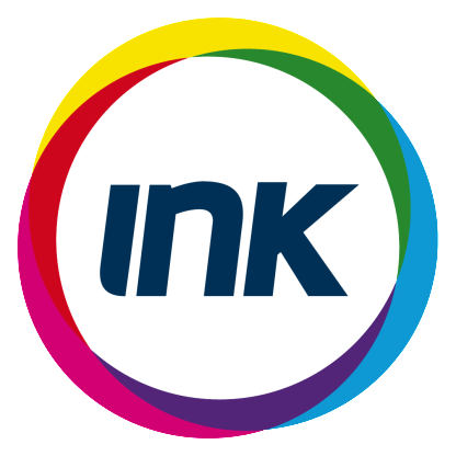 Ink logo on a transparent background