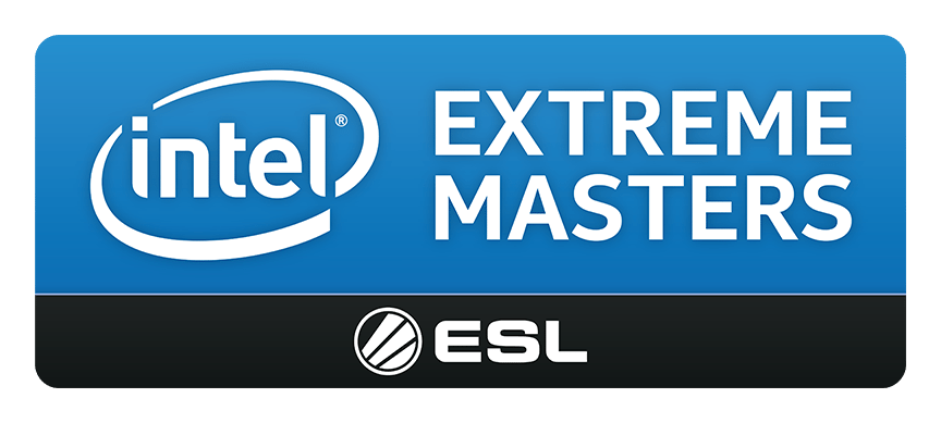 Intel Extreme Masters logo on a transparent background