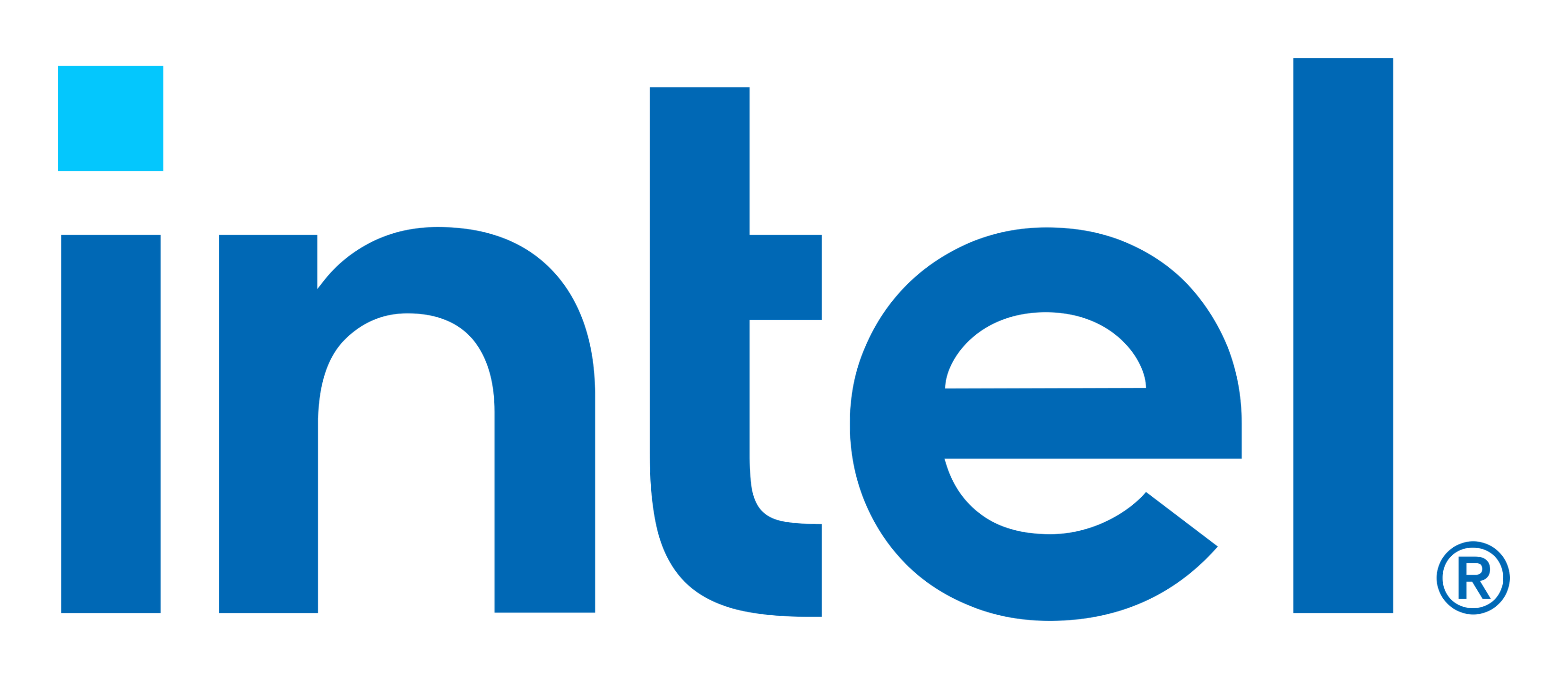 Intel logo on a transparent background