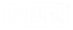 Inter Cars logo, white wordmark version, on a transparent background