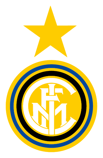 Inter Milan logo, horizontal version, on a transparent background