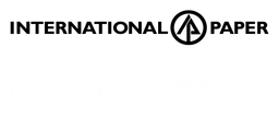 International Paper logo, monochrome wordmark version, on a transparent background