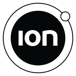 Ion logo, black icon version, on a transparent background