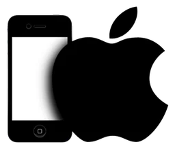 iPhone 5 logo, black icon version, on a transparent background